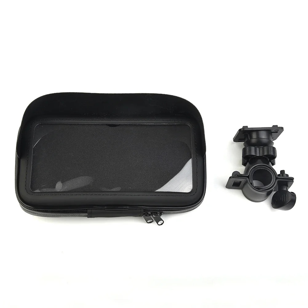 Motorcycle ATV Handlebar Holder Mount Bag Case For ABS Plastic+ Mobile Phone GPS Waterproof Black PU  Motorcycle Accessories