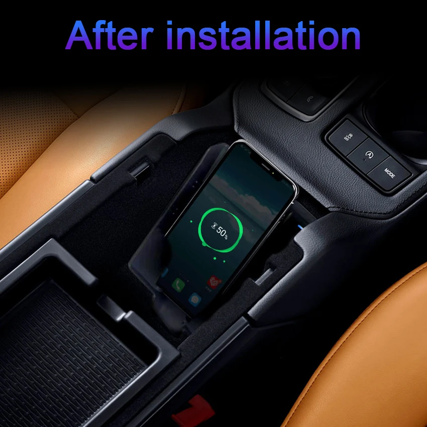 شاحن لاسلكي بقدرة 15 وات، لوحة شحن سريعة للهاتف QI خاصة على متن كاديلاك XT4 2017 2018 2019 2020 شاحن تحريض السيارة