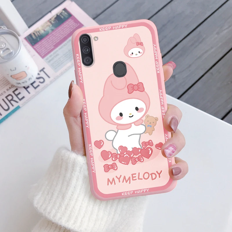 Чехол для телефона Samsung Galaxy A11 M11 My Melody Kuromi Capa Shell, милый мультяшный мягкий силиконовый чехол для Samsung A 11, сумки-четки