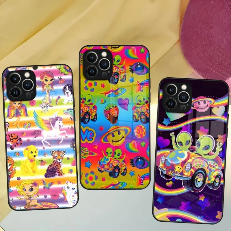 Lisa Frank Phone Case For Iphone 14 12 11 13 Pro Max Mini X 8 Xr Xs 7 Puls 6 Glass