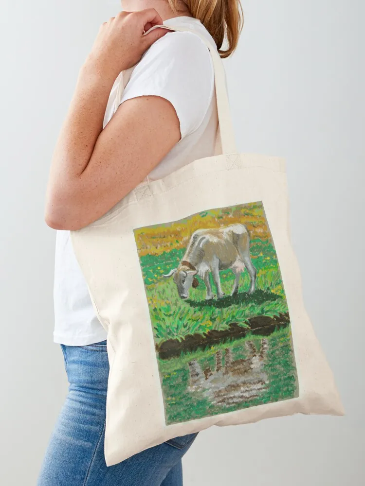 

Grazing cow Tote Bag hand bags shopper bags personalized tote bag Shopping bags