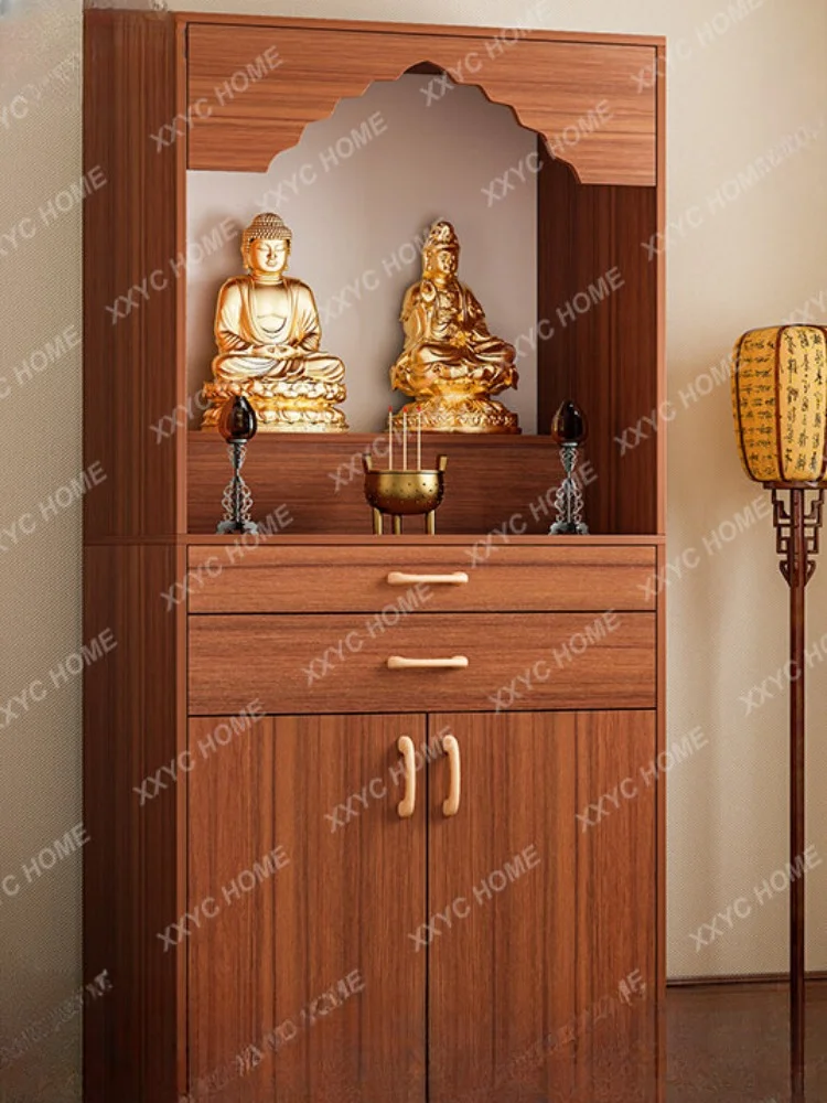 

Buddha Niche Altar Buddha Shrine Home Altar Cabinet NewStyle Clothes Closet Pedestal of Buddha Heightened God of Wealth Cabinet