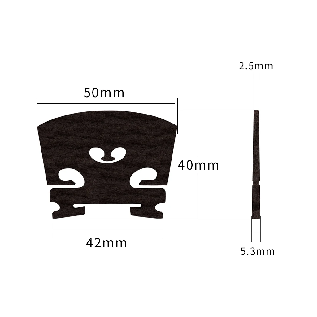 1 шт.-Master Ebony Violin Bridge 4/4 3/4 1/2 1/4 1/8 Violin Bridge