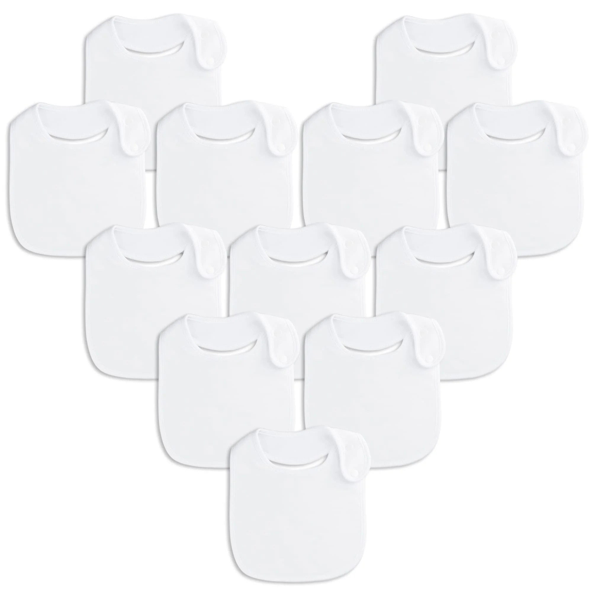 

Baby Bibs Soft and Absorbent Organic Cotton Bandana Drool Bibs Set for Boys Girls Newborn 0-36 Months, White