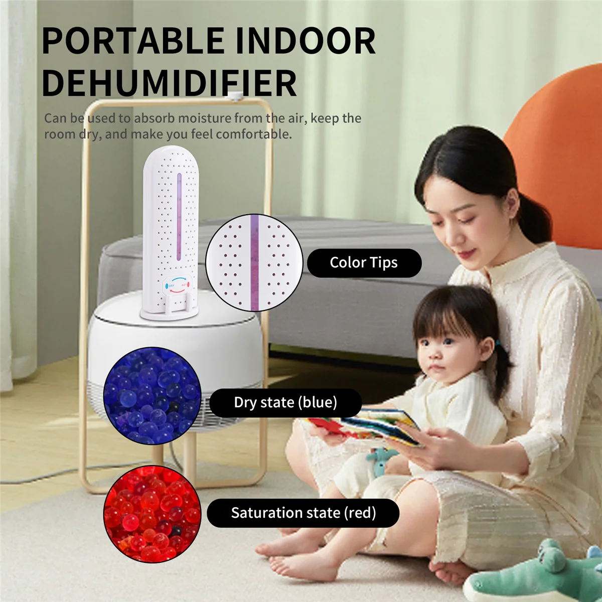 AT77 Мини-осушитель воздуха для ванной комнаты, спальни, осушитель, перерабатываемый поглотитель влаги, шкаф, портативный осушитель для помещения