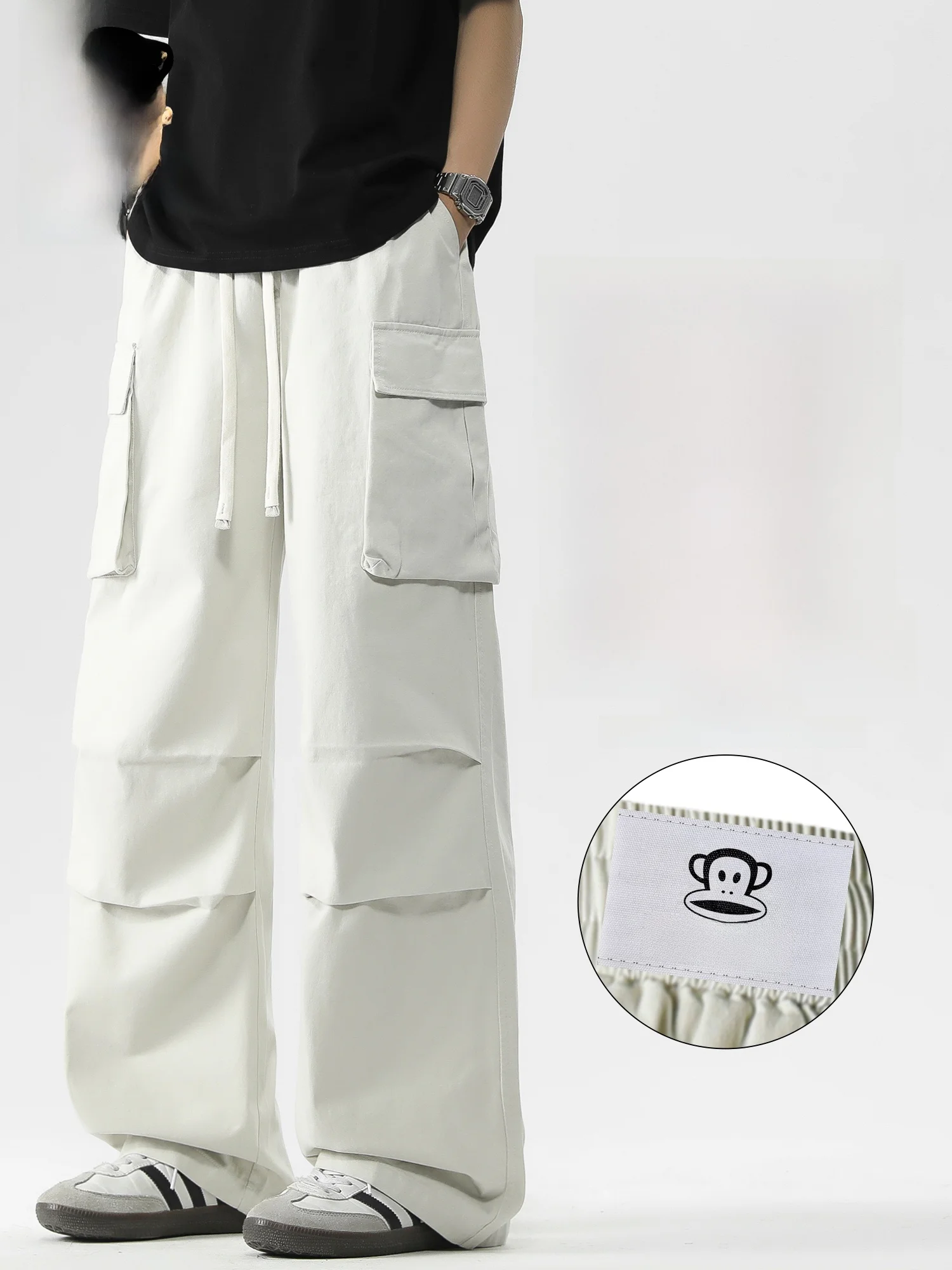 

PaulFrank Spring American Sle Casual Pants Loose Outdoor Mountain Climbing Men's Loose Workwear Trousers Folded Soldier