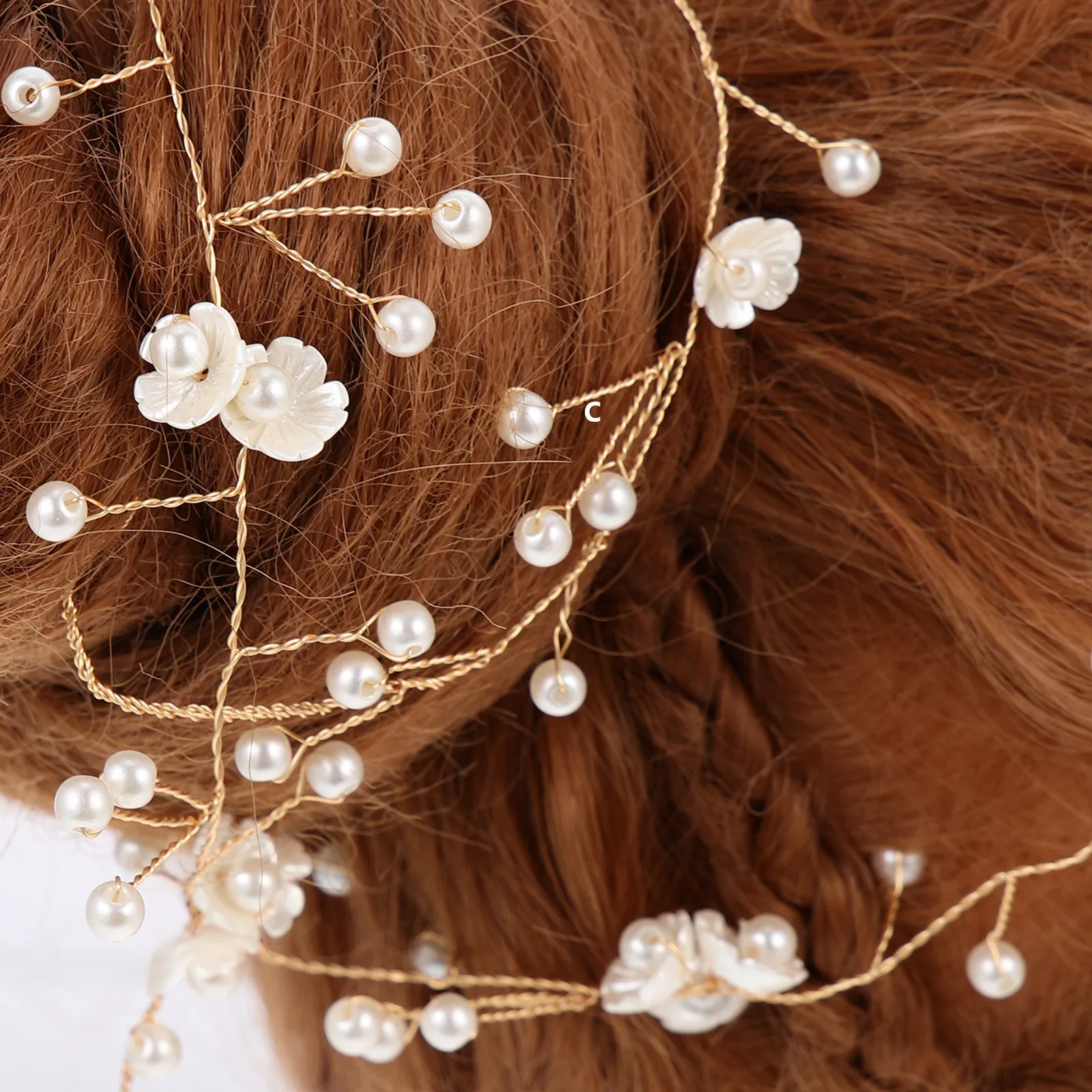 Bride Wedding Hair Vine with Artificial Pearls and Delicate Floral Accents Perfect for Bridal Party Flower Girl Bridesmaid