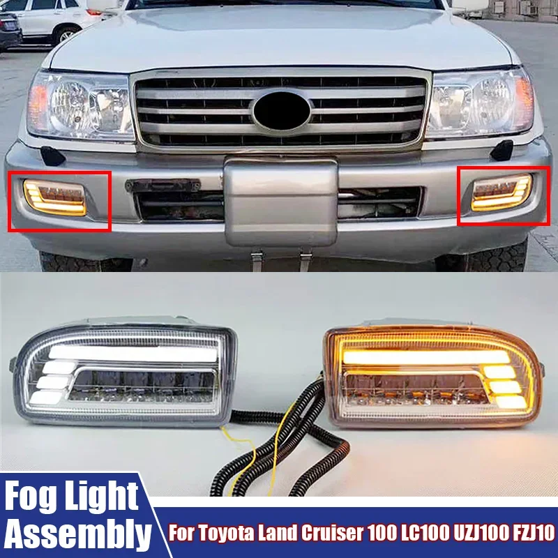 High Quality Car LED Fog Lamps Fit For Toyota Land Cruiser 100 LC100 UZJ100 FZJ10 1998-2008 Car Accessories Fog Light Assembly