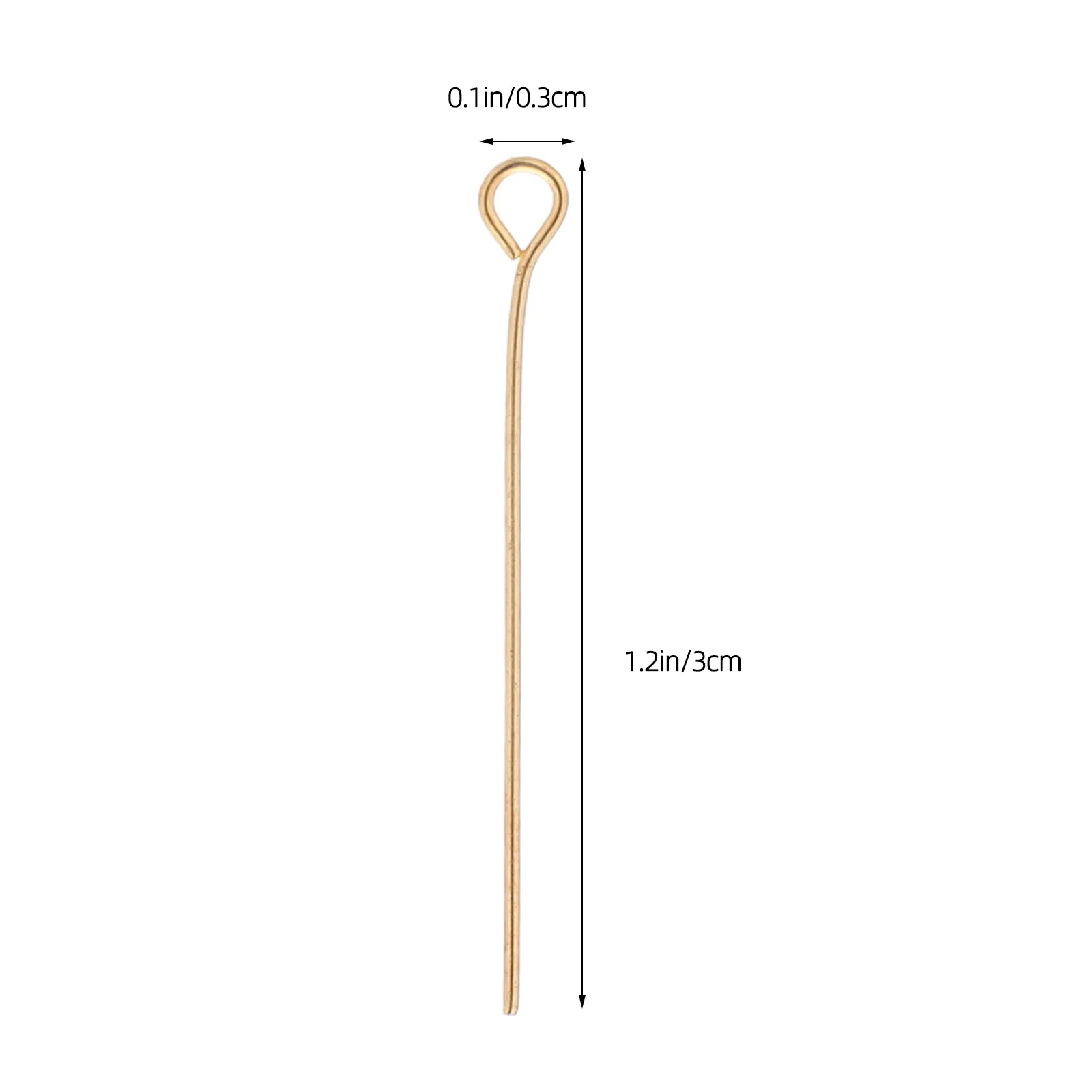 1200Pcs Eye Pins for Jewelry Making Straight Metal End Loop Design Eye Pins for DIY Craft Bracelets Necklaces Earrings - view 6