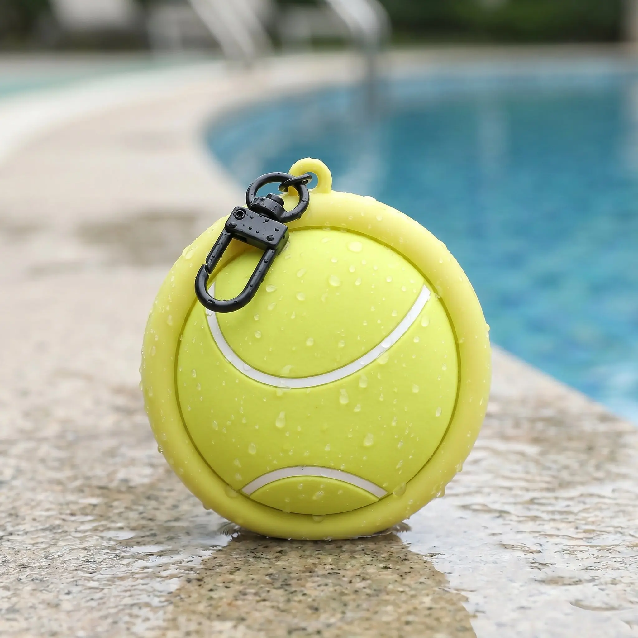 

Mini Silicone Tennis Wallet Zipper Coin Purse Headphone Storage Case Earbud Organizer Sports Equipment Bag Stylish Pendant