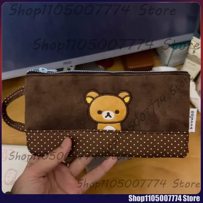 

Милый пенал-косметичка Rilakkuma Bear для девочек, мультяшный пенал для ручек, сумка для хранения, школьные подарки