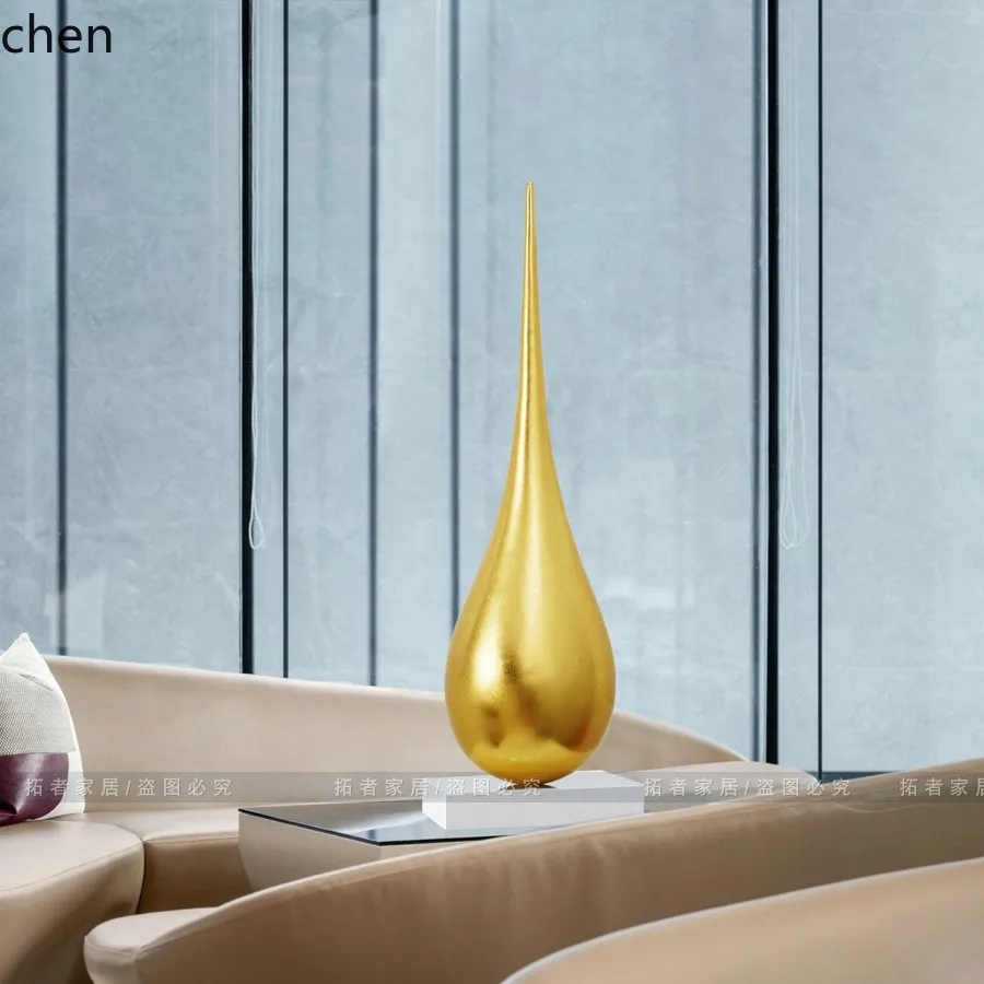 YFY  Model Home Entrance Large Ornament Sales Office Lobby Hotel Large Living Room Floor Water Drop Sculpture Decoration