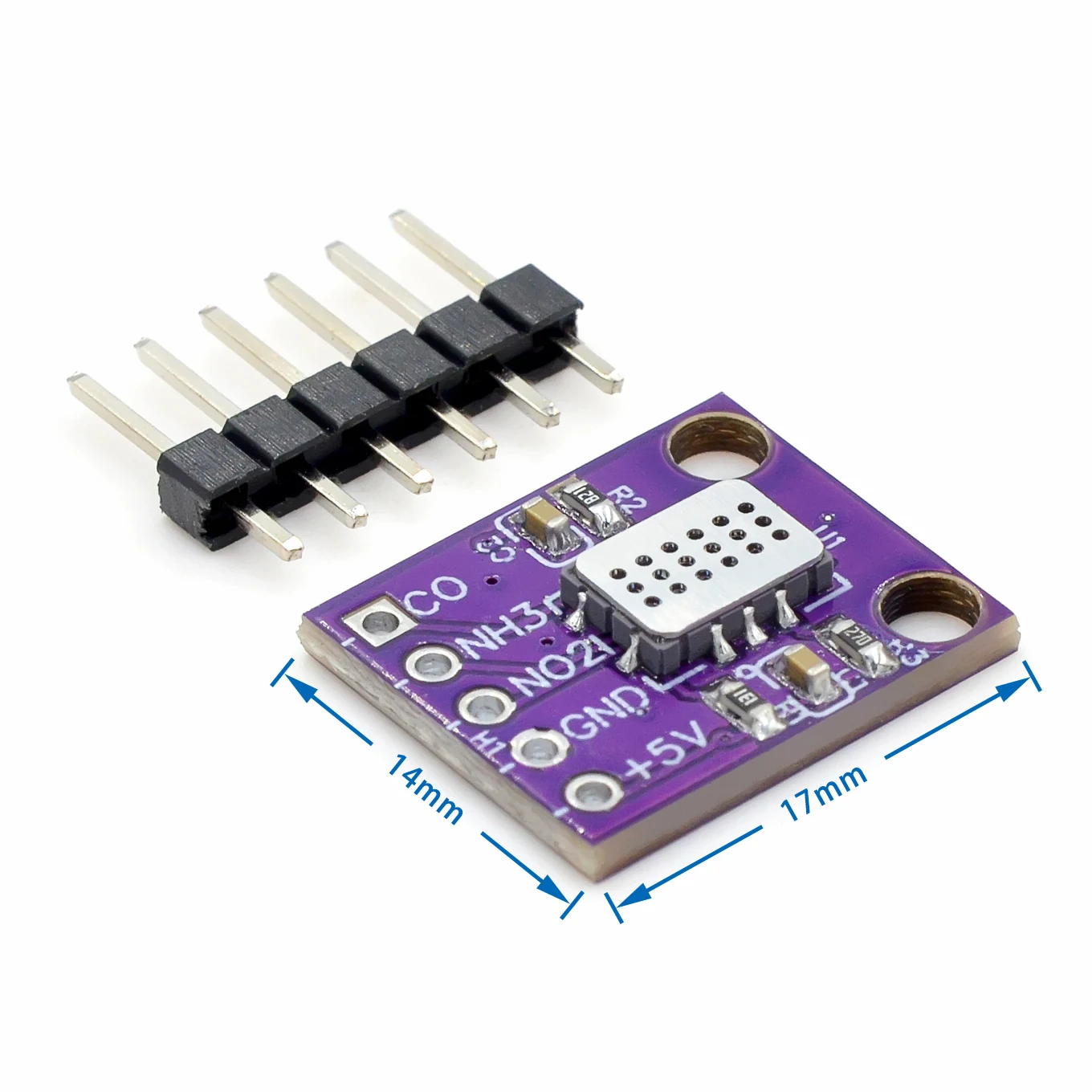 Imagem -06 - Módulo Sensor de Gás Monóxido de Carbono para Arduino co Voc No2 Nh3 Nitrogênio Oxigênio Detecção de Qualidade do ar Mics6814