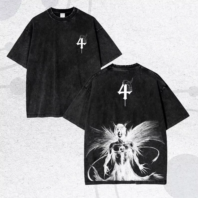 Vintage Washed BLEACH Thousand-Year Blood War Graphic T Shirt Cotton Short Sleeve Oversized Unisex Anime Manga Streetwear Tops
