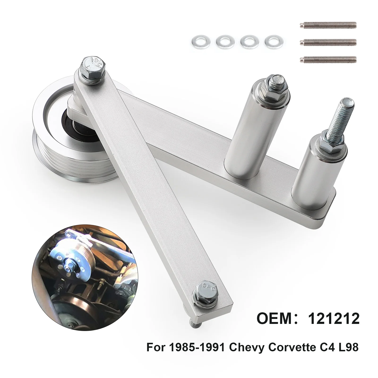 

121212 Aluminum Car Off Road Air Pump Kit Pump Pulley Kit Auto Accessories For Chevrolet Corvette 1985-1991 C4 L98