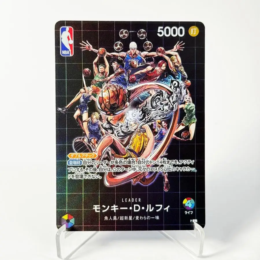 One Piece DIY OPCG Karten-Kuratiertes Deck-Set: Leader Straw Hat Crew Anime-Sammlerstücke, Replika-Karten in Hoher Qualität mit Folien-Textur – Detail 2