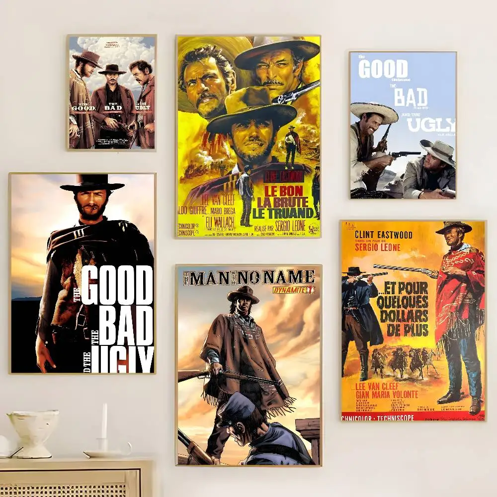 ملصق عتيق The Good The Bad and The Ugly Hero عالي الدقة لديكور المنزل جدار لاصق مقاوم للماء لغرفة المعيشة المنزلية وديكور جمالي