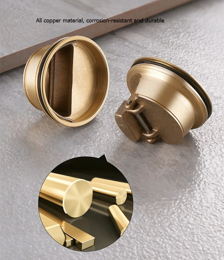 Anti Odor Floor Drain,Brass Gravity Core,Sewer Valve Cover,Hidden Installation for Hotel Toilet/Shower Room/Kitchen Laundry