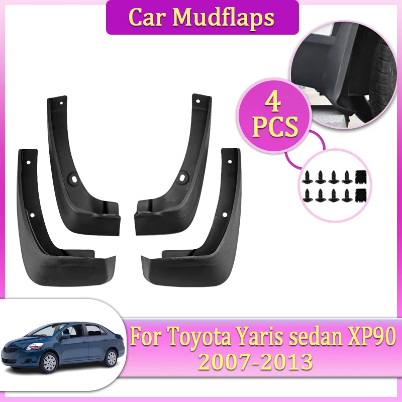 

For Toyota Vios Yaris Limo XP90 Saloon Sedan Accessories 2007~2013 Car Mudguards Parts Mudflap Splash Fender Flap Guard Auto Mud