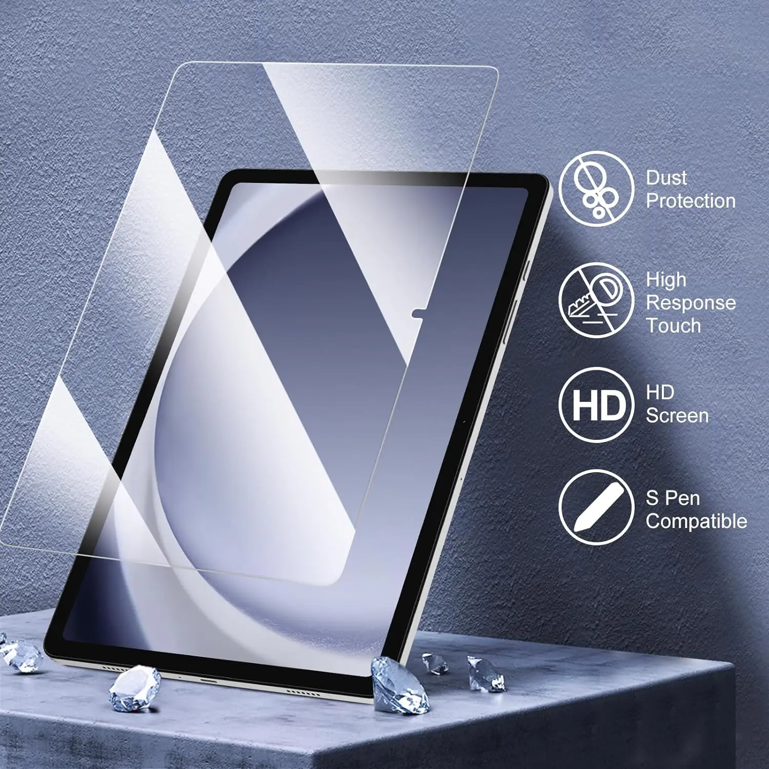 3pcs Screen Protector Gehard Glas Voor Samsung Galaxy Tab A9 Plus A8 A7 Lite X210 Tablet Film S5e S6 S7 S8 S9 FE Plus 12.4