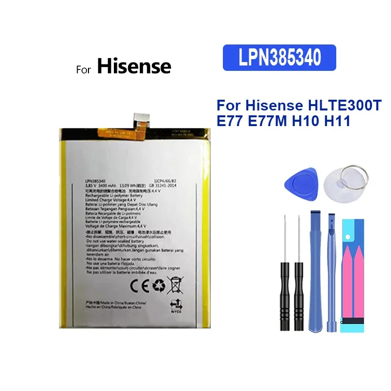 Battery LPN385390A LPN385390 LPN385440C 3400mAh-4530mAh for Hisense E76 mini E16 Pro HLTE316T HLTE300T E77 E77M H10 H11 HLTEM800