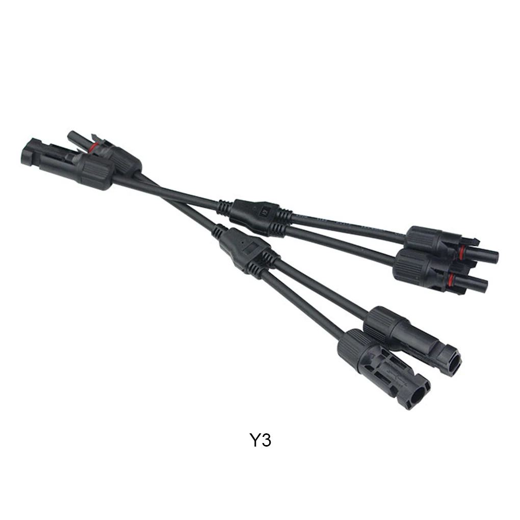 

Y3 Solar Connector Photovoltaic Panel Adaptor Y Branch Plug 1 to 2 Parallel Connection of Battery Plate Assembly