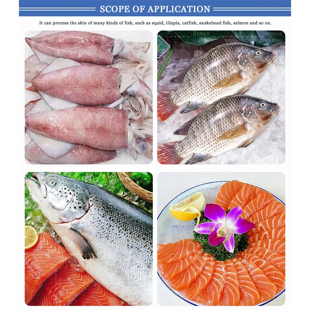 Máquina peladora de filete de pescado con suela de bacalao pequeña transfronteriza, máquina de procesamiento de pescado, calamar, salmón, bagre, Skinner