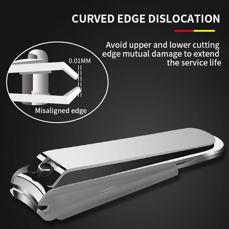 Nagelknipper Anti-spat met lade Manicureset Vorm Bevel Roestvrij staal Professionele nagelknipper Gereedschap voor persoonlijk gebruik