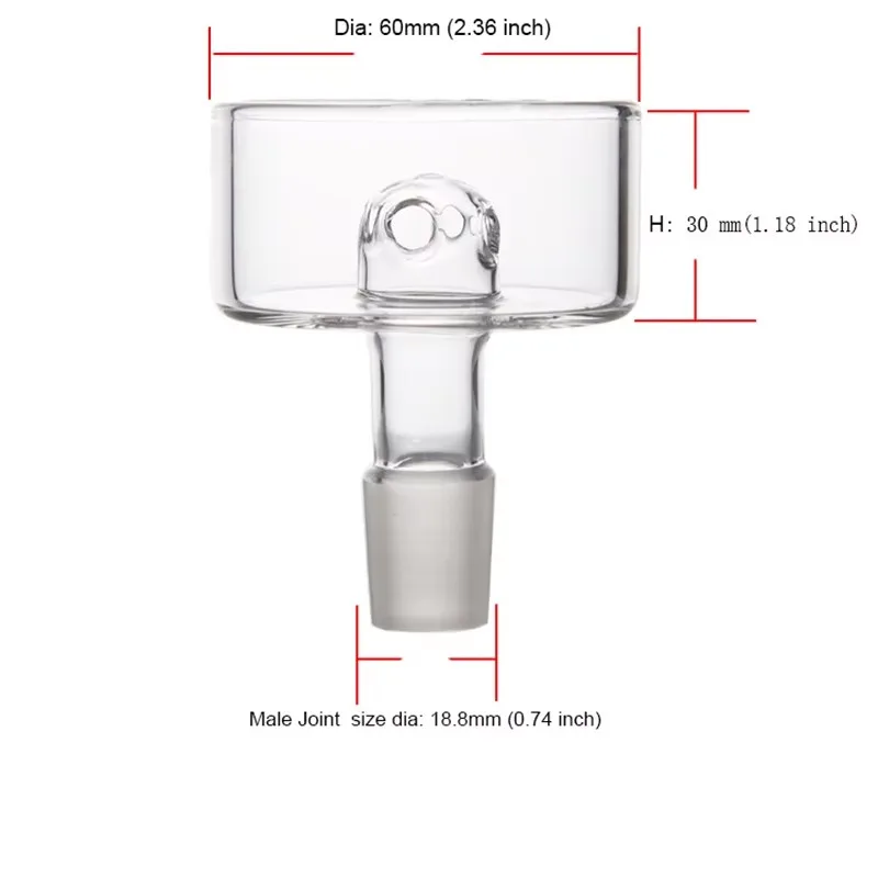 Handmade Large Capacity Glass Bowl for Shisha Hookah Smoking with Charcoal Holder Holes Lid - Essential Smoking Accessory view 6