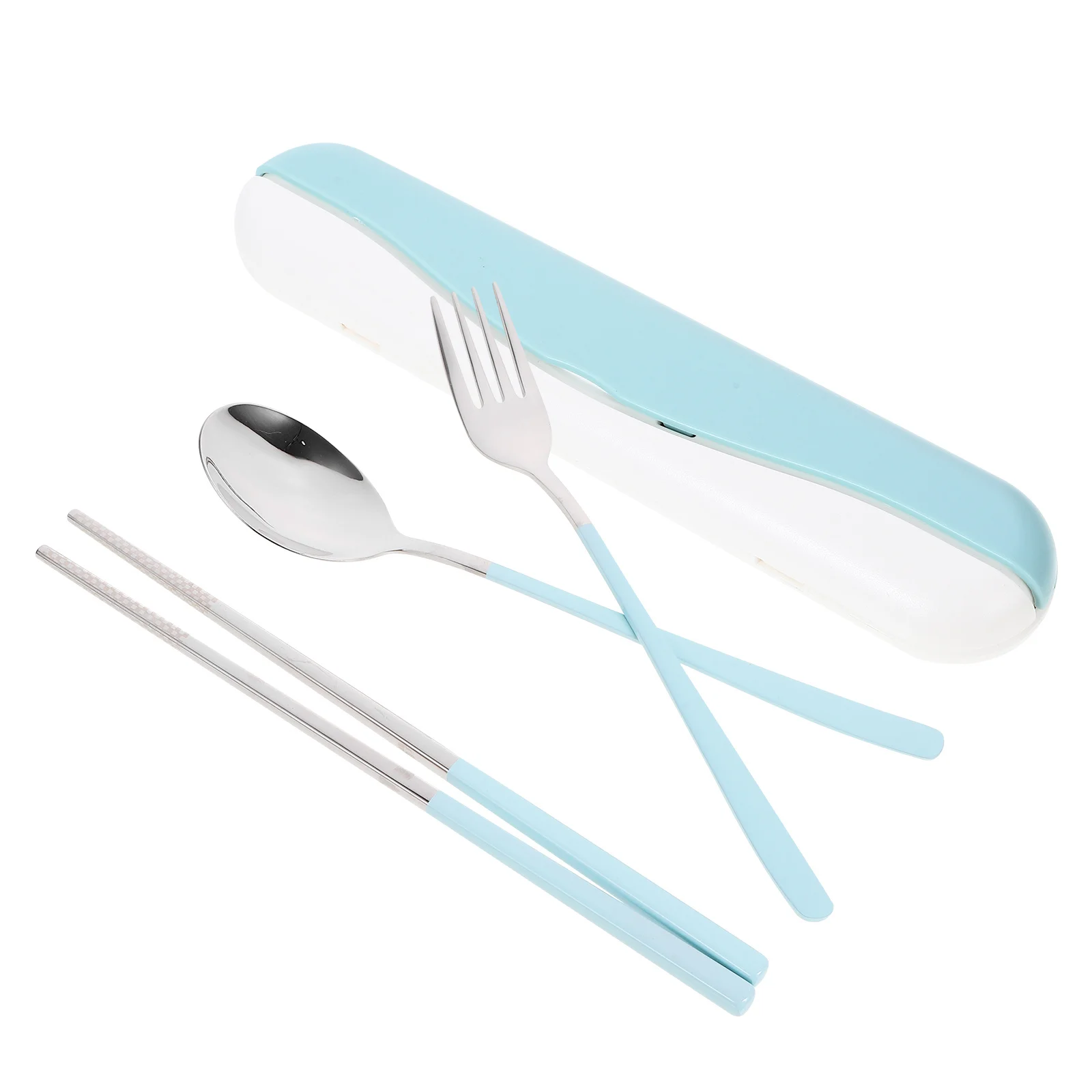 

Portable Cutlery Set Stainless Steel Spoon Suite Chopsticks Outdoor Dining Tableware Reusable Fork Utensils Student