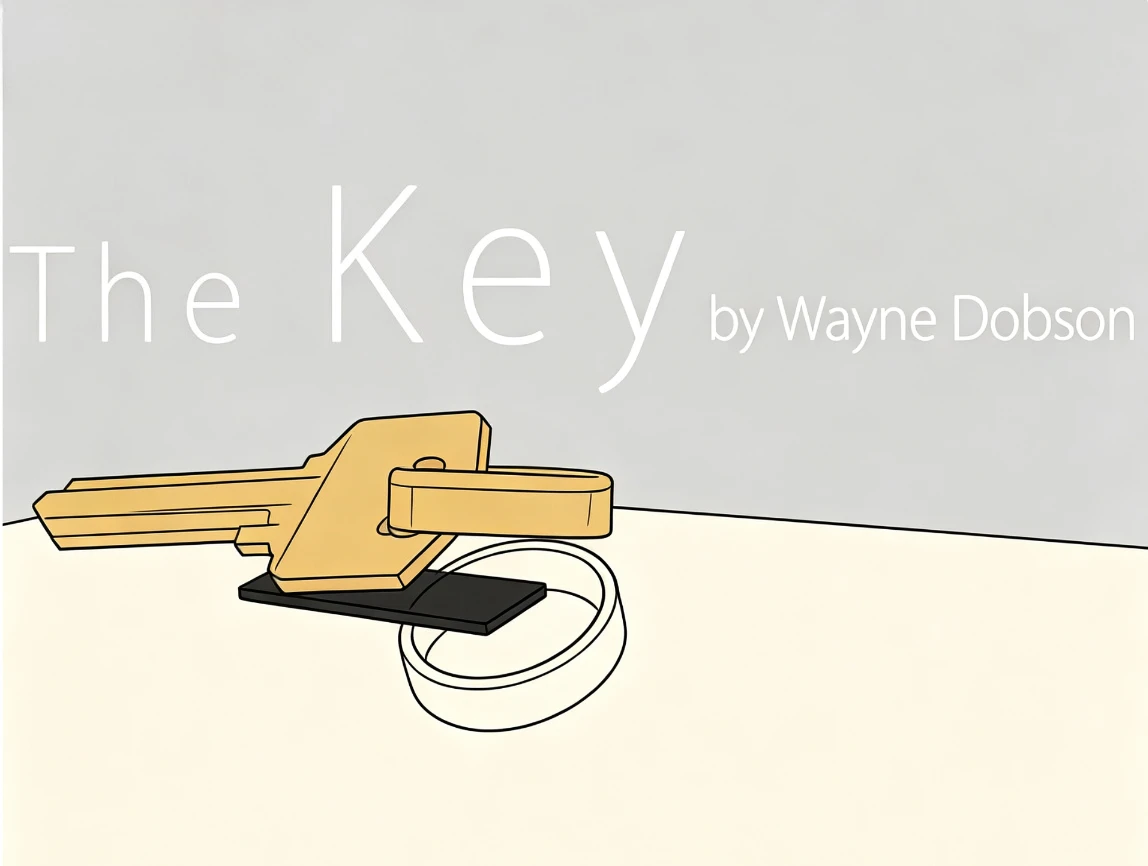 The Key by Alan Rorrison Ring and Key Linking Magic Trick Borrowed Ring Penetration Close Up Street Magic Gimmick for Magicians