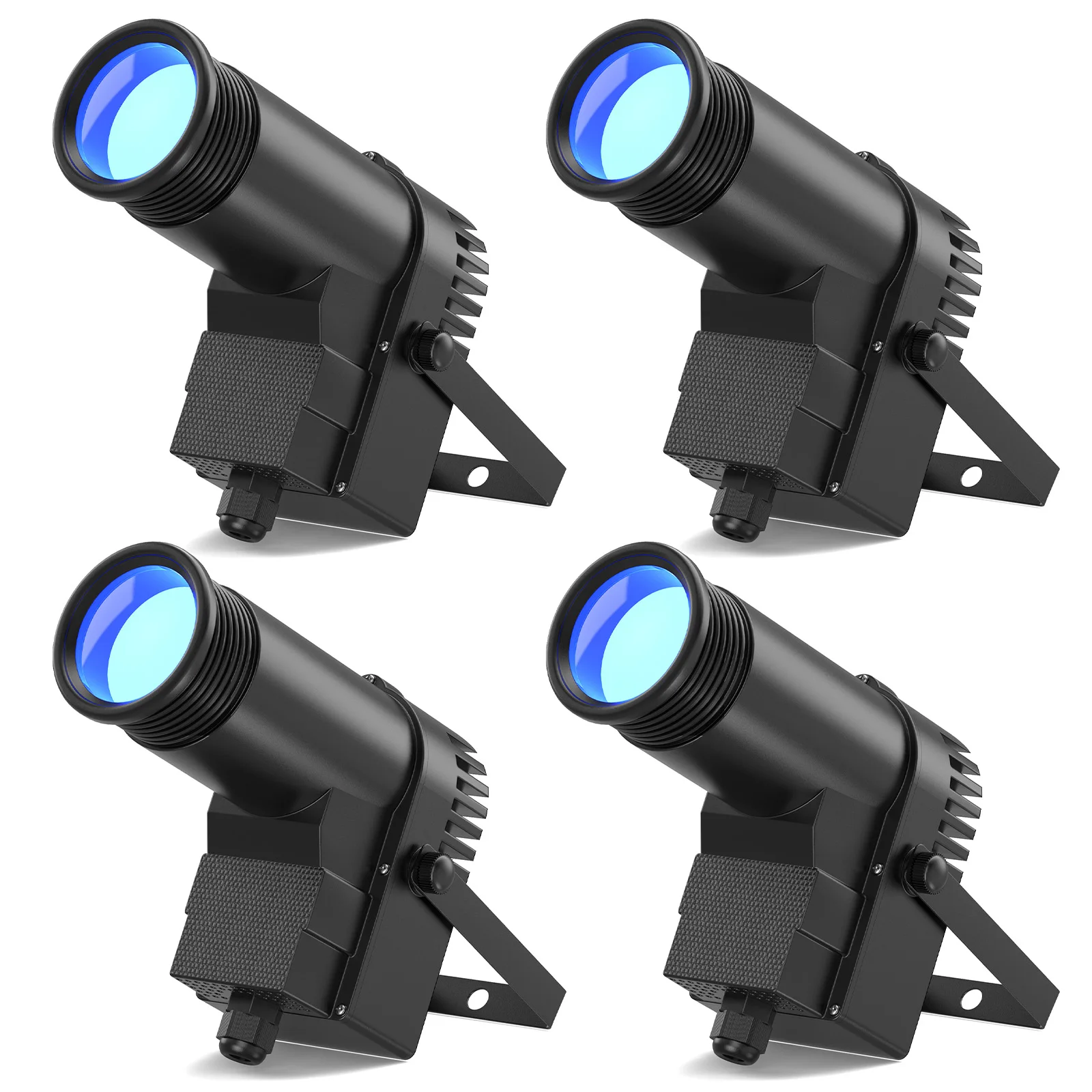 U'King 4PCS 30W RGBW LED Pinspot Light DMX512 Projecteur Coloré à Effet de Lumière de Scène pour DJ Disco