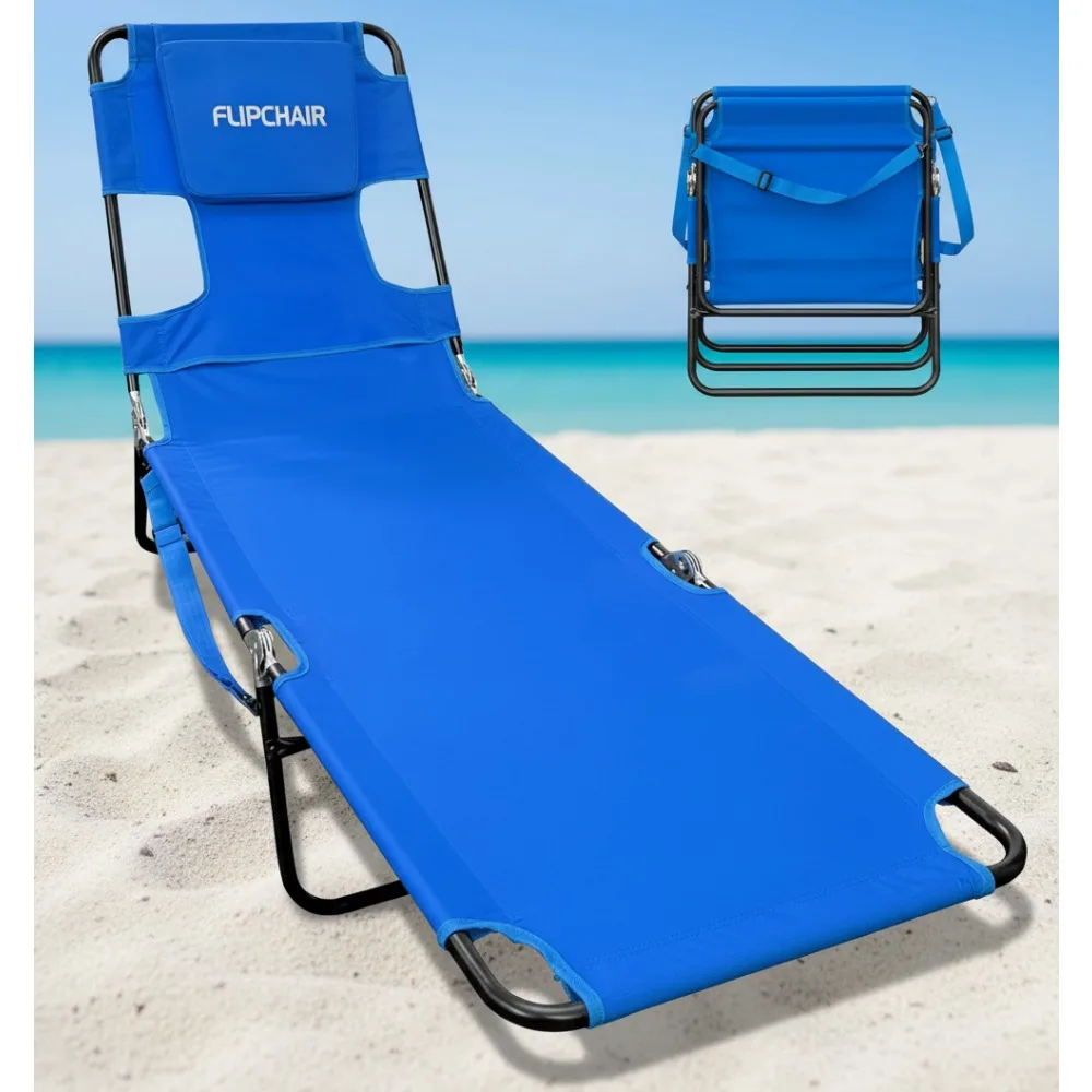 

Стул для загара Face Down с отверстиями для лица и рук — регулируемая спинка — устойчивый к ультрафиолетовому излучению полиэстер — рисунок с синими полосками