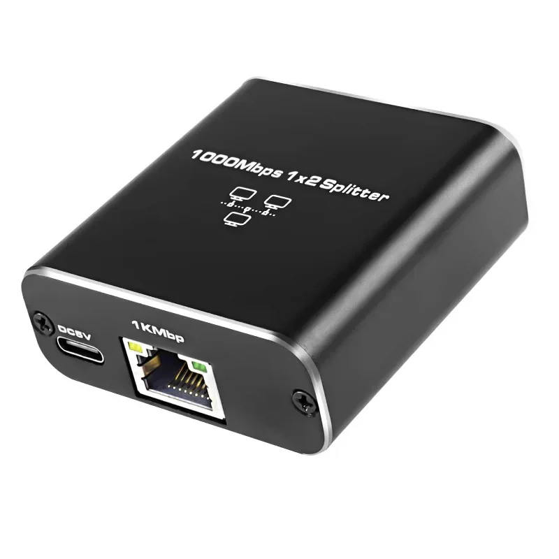 Adattatore connettore Splitter RJ45 da 1Gb da 1 a 2 vie Lan Ethernet Splitter 1x2 1000Mbps accoppiatore Gigabit collegare il cavo di rete del Laptop