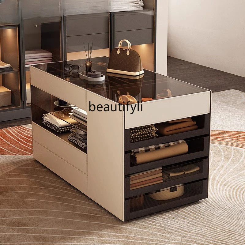 

High-End Italian Jewelry Zhongdao Counter Household Minimalist Double-Sided Storage Chest of Drawers Light Luxury Style