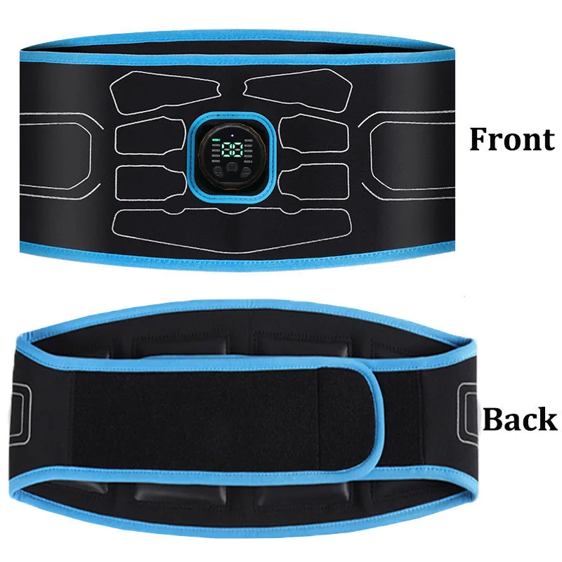 Smart EMS Abdominal Trainer Muscle Stimulator Toner Fitness Vibration Waist Belt Body Slimming Belt Electric Weight Loss Unisex