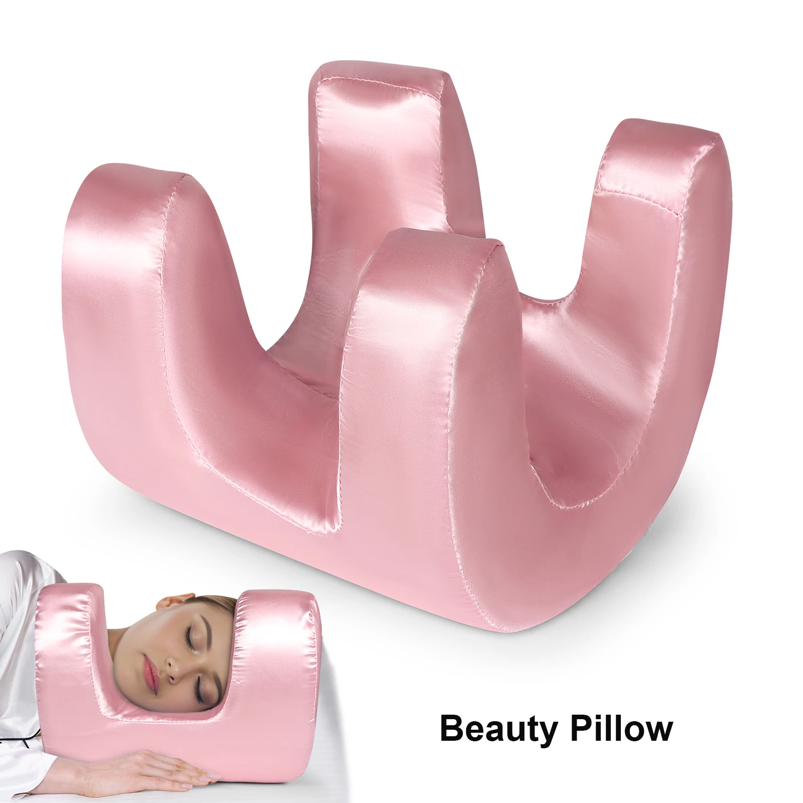 Memory Foam Beauty Face Pillow Relax Wrinkle Prevention Anti Aging Anti Wrinkle Beauty Pillow Neck Support for Busines Travel