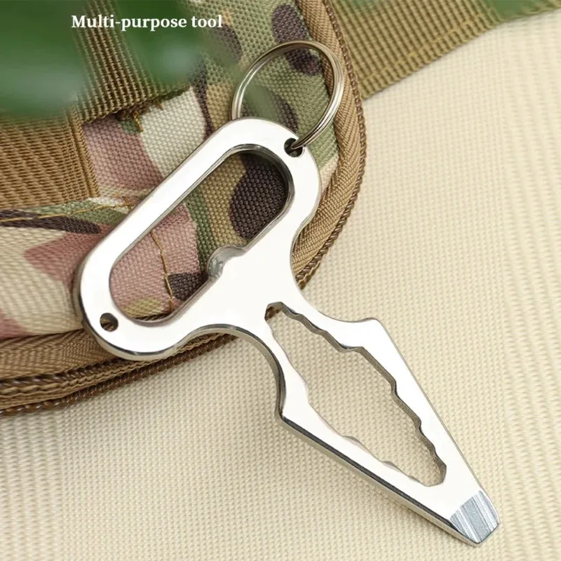 Outdoor EDC Survival Tool, Multifunctional Self-defense Spike,Wrench,Bottle Opener,Keychains for Outdoor,Camping,Hiking,Street