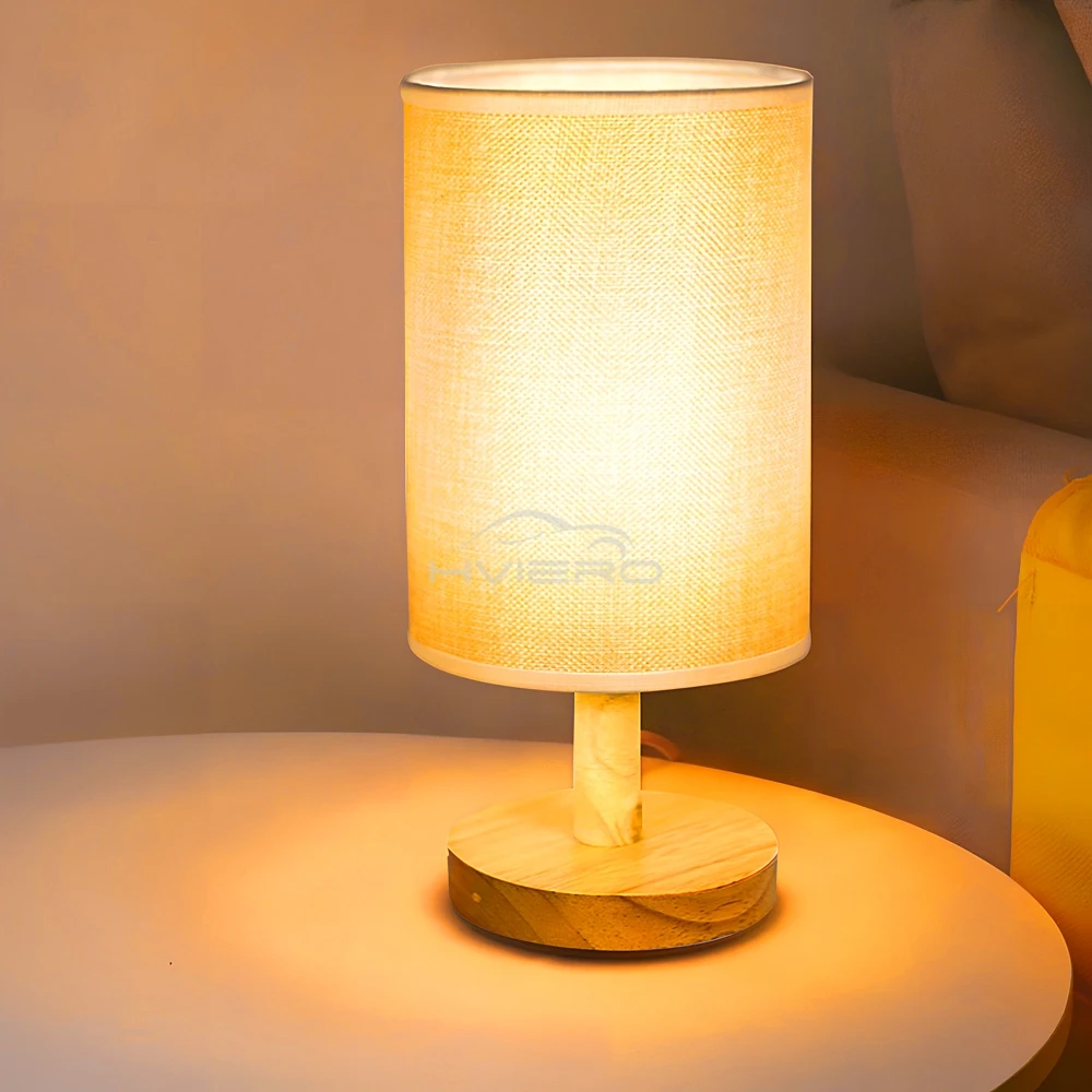Hessian lampu hias ไม้แท้5V รีโมทคอนโทรลยูเอสบีโต๊ะห้องนอนอ่านหนังสือในบ้านประหยัดพลังงานไฟ LED กลางคืน