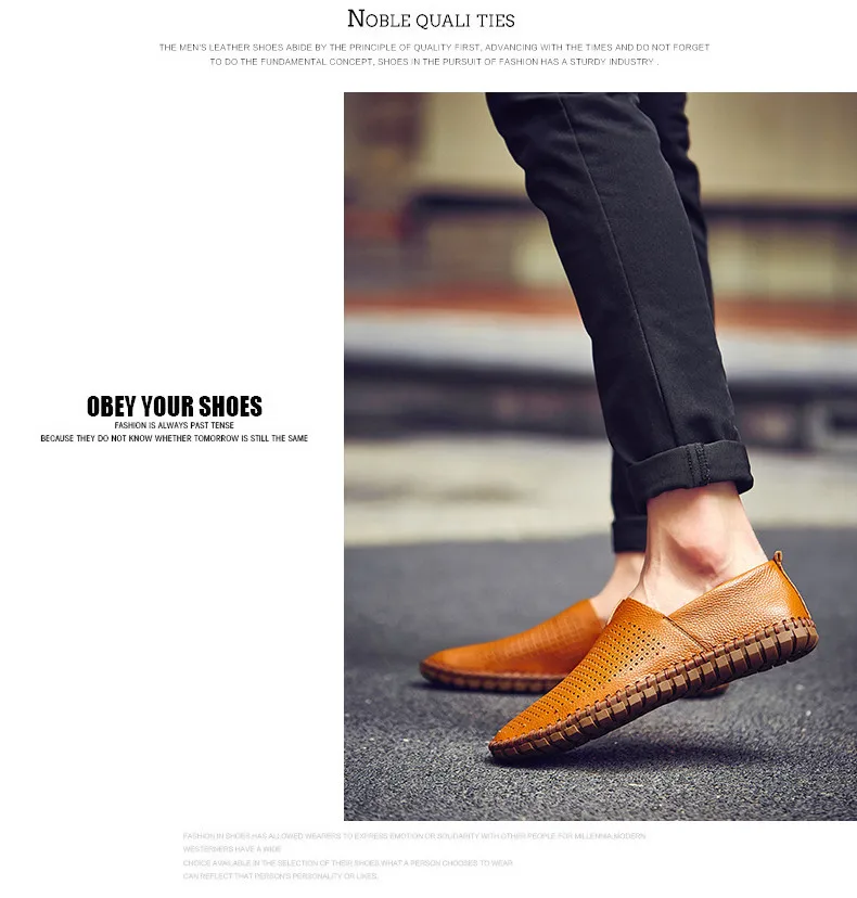 Mode männer Fahren Schuhe Handgemachte Leder Männer Müßiggänger Weiche Atmungsaktive männer Casual Schuhe Zapatillas Hombre Große Größe 38-48 – Detail 13