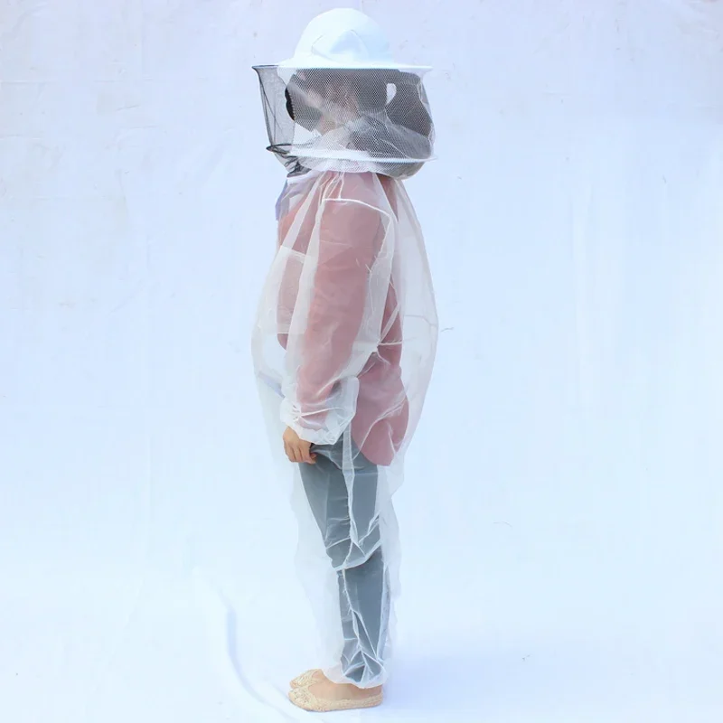 A Air Conditioning Bee Protective Clothing Sweat-wicking Nylon Mesh Bee Cap Detachable Conjoined Bee Clothing Beekeeping Tools