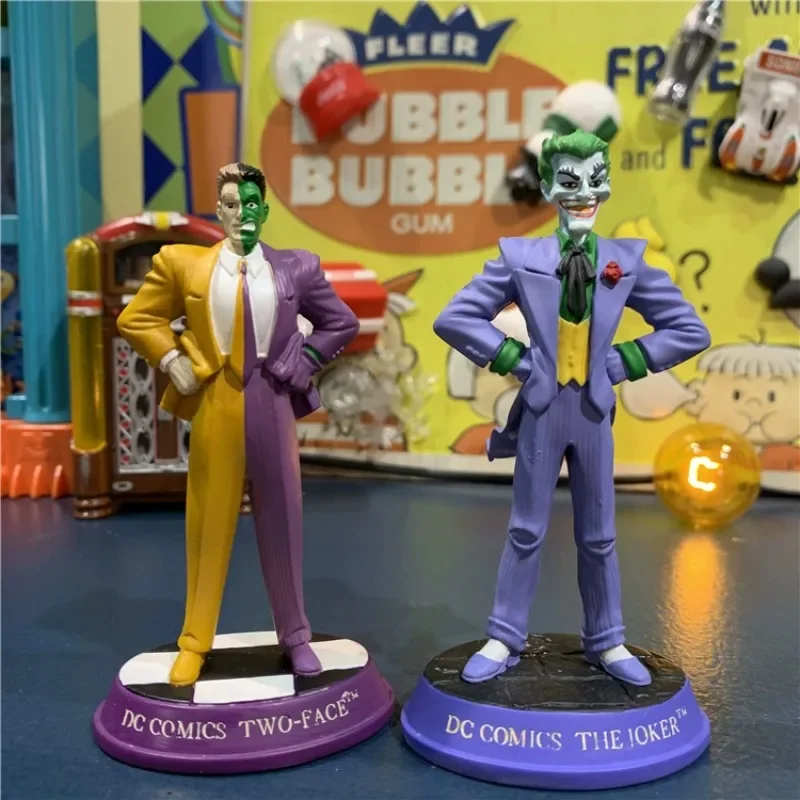 Genuine DC Batman Figure Two-Face Doll Joker Model Negative Role Ornaments Accessories Collection Toy