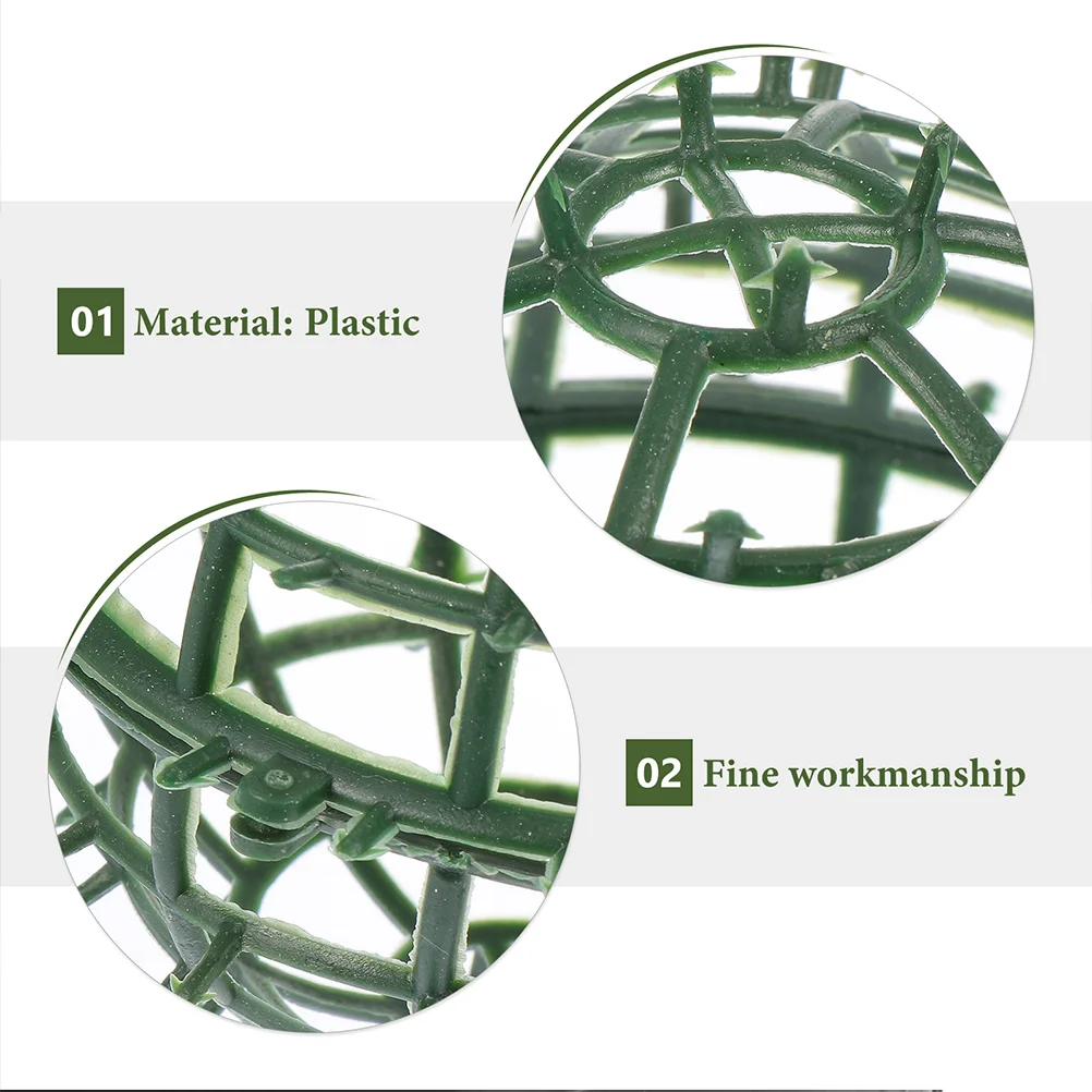 

4 Pcs Ball Support Cage Flower Arrangement Frame Decorative Grass Rack Wedding Props Bracket ABS Lightweight DIY