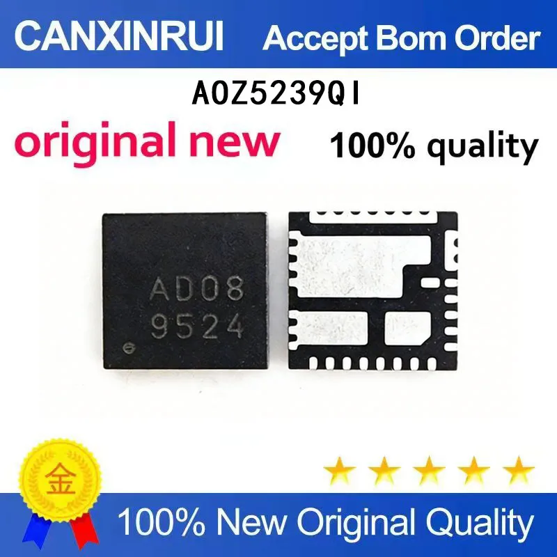 

(5 Pieces) Original AOZ5239QI silk screen AE00 AEOO AD08 ADO8 QFN MOSFET