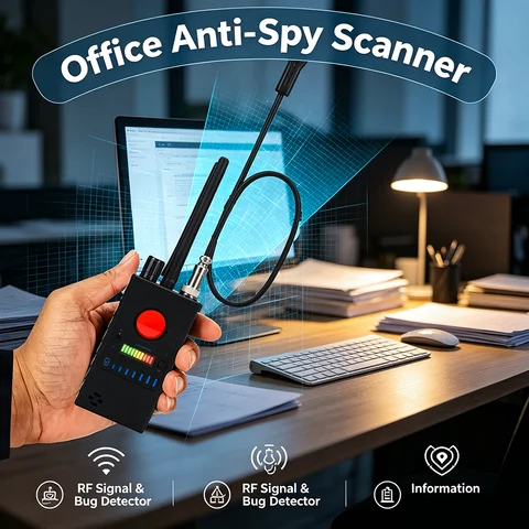 \Professional Portable Wireless Anti Spy RF Signals Detector, Hidden Camera Scanners, GPS Trackers Locator, GSM Audio Bug Finder