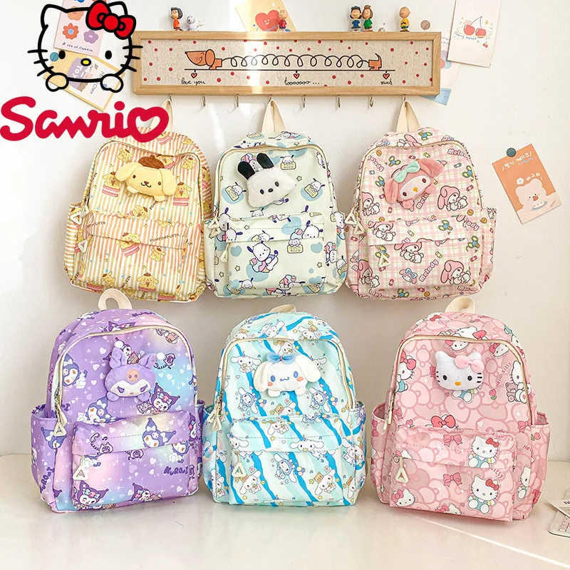  Children's School Bag Cute Cartoon Backpack Lightweight Versatile Student Bag Travel Tote Bag Handbag