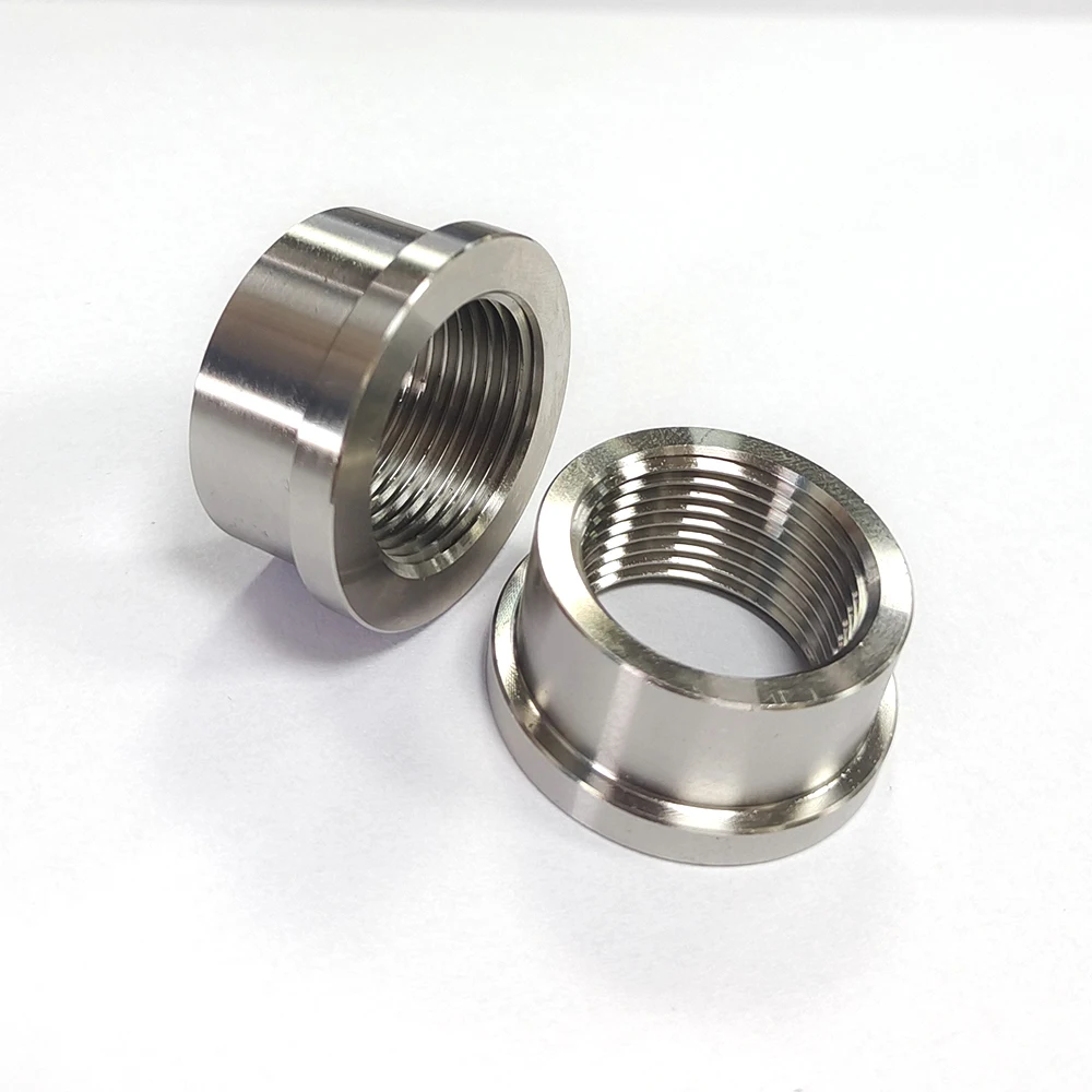 M22 x 1.5 Stainless Steel 304 Female Threaded Stepped Weld Bung Metric Mounting Boss Fitting for O2 Oxygen Sensor