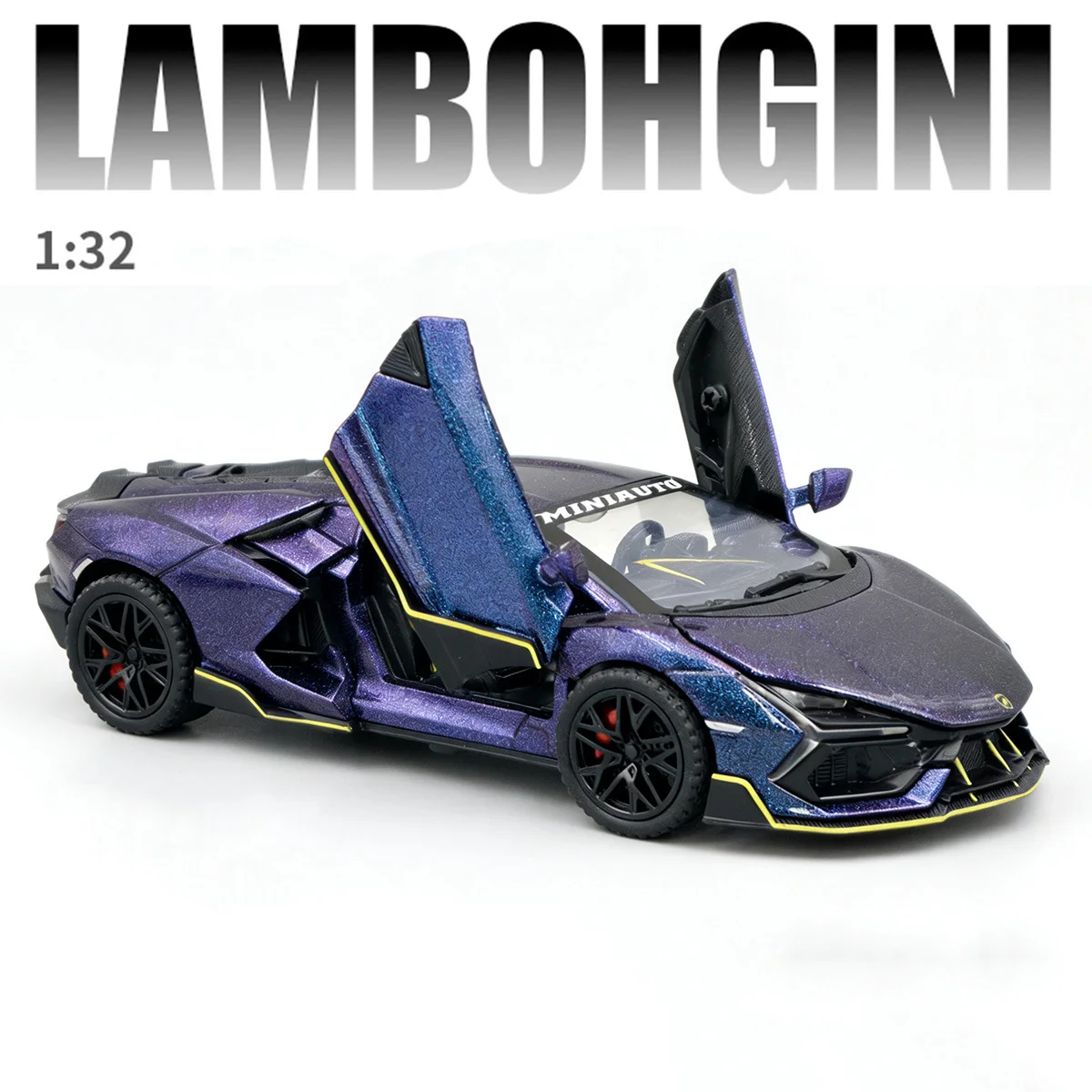 1:32 revuelto mansory supercar liga modelo de carro som e luz puxar para trás brinquedo das crianças colecionáveis presente aniversário
