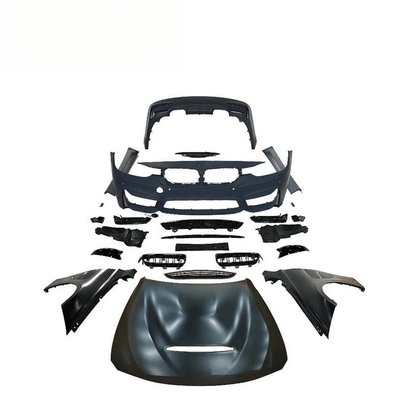 High Quality M3 Style PP Material Facelift Body Kit Fit for F30 F35 2013-2019 Front Bumper Hood Grille Modification Parts