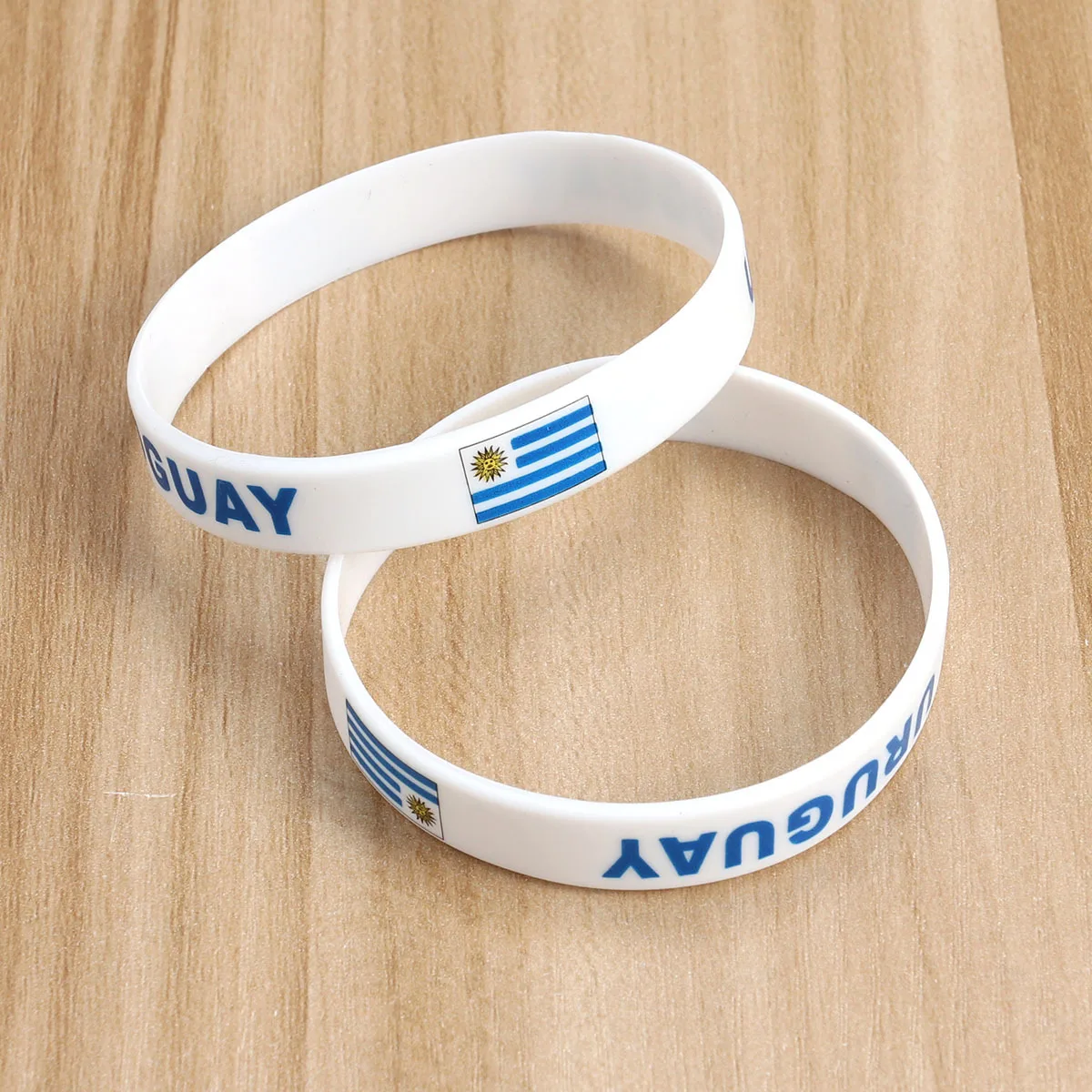 

6Pcs Silicone Country Wristband Premium Durable Size Fits Most Football International Game Country Flag Sports Cheer